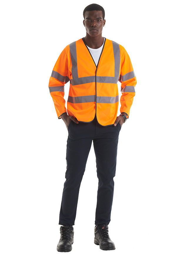 Long Sleeve Hi Vis Safety Waistcoat